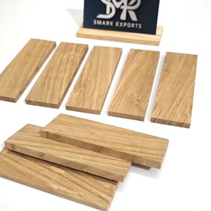Manches de couteau sculptées en bois de chêne blanc de qualité supérieure, en bois dur naturel, fabriquées sur mesure pour le bricolage - Product Image 1