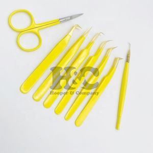 แหนบต่อขนตาสแตนเลสแหนบปลายแหลมและกรรไกรโลโก้อย่างยั่งยืน - Product Image 5