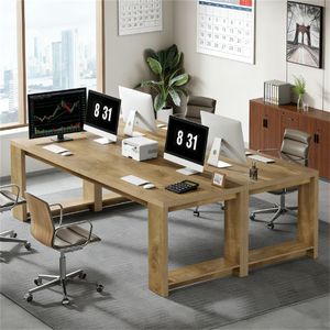 โต๊ะรับประทานอาหารทรงสี่เหลี่ยมผืนผ้า โต๊ะทำงานและอ่านหนังสือสำหรับสองคน เหมาะสำหรับการประชุม - Product Image 4