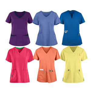 OFERTA ESPECIAL Top Scrubs enfermería moda médico uniforme Hospital ropa personalizar diseño para mujeres-fabricante Saomai FMF - Product Image 1