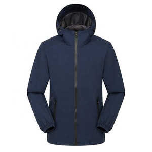 Coupe-vent à capuche respirant et chaud en nylon épais pour homme, style urbain color-block, vente en gros - Product Image 1