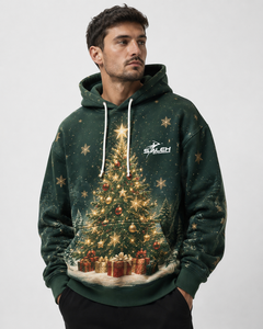 <b>Festive</b> Christmas <b>Hoodie</b> Unisex Winter Fleece Pullover Oversized Sweatshirt Holiday Graphic Street Fashion Clothing 100% Cotton - Product Image 2