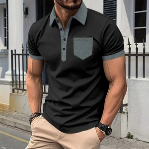 Camisas de Golf de Verano para Hombre, Venta Caliente, Logotipo Bordado Personalizado, Transpirables, Lisas, Teñidas, Tela No Tejida, Ropa al Por Mayor - Product Image 2