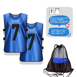 Chalecos de Entrenamiento Scrimmage para Equipos Juveniles de Fútbol, Petos Numerados para Práctica, Camisetas Ligeras y Transpirables de Malla para Fútbol - Product Image 4