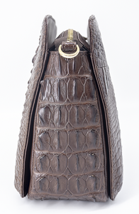 Bolso de mano de lujo de diseñador personalizado de piel de cocodrilo auténtica de alta calidad doble grande con su logotipo - Product Image 6