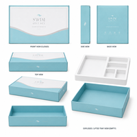 Boîte cadeau magnétique en carton rigide personnalisée, multi-compartiments, finition mate, OEM
