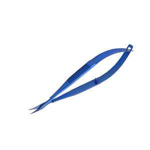 Micro-ciseaux chirurgicaux à lame incurvée en forme de baïonnette, 245 mm (5,58 po), instruments neurochirurgicaux, par Blush Surgical - Product Image 2