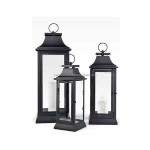 Lanterne à bougie en fer de couleur personnalisée et de luxe moderne, support décoratif durable fait à la main pour la décoration intérieure et extérieure d'une fête - Product Image 1