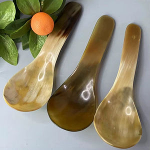 Paire de cuillères de luxe en corne de buffle sculptée, ustensiles de service de luxe pour cuisine et maison, très demandés, pour repose-cuillères et pinces de pot - Product Image 1