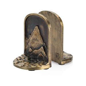 Serre-livres en bois de Sheesham avec motif Jali et chevilles en laiton – Vente en gros Inde - Product Image 2