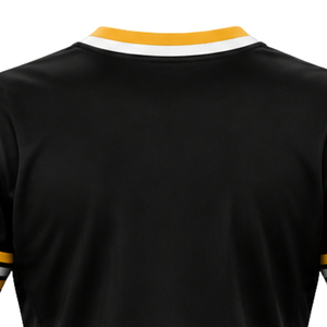 Maillot de hockey pour femmes Sigma Gamma Rho, noir, personnalisé, avec graphique SGRho Script, col en V, manches courtes, tenue sportive pour sororité grecque - Product Image 4
