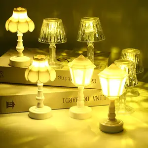 Groothandel Mini Led Kaarslicht Slaapkamer Zijtafel Lamp Home Decor Sfeer Micro Landschapskunst Modellering Slaap Nachtlampje