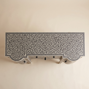 Aparador y Buffet de Diseño Minimalista con Incrustaciones de Hueso Indio, Apariencia Antigua, para Oficina en Casa, con Color Personalizado - Product Image 3