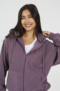 Sweat à capuche surdimensionné pour femme, en molleton 100% coton, poids lourd 340 grammes, respirant, hiver, broderie personnalisée, logo sur le devant, personnalisable - Product Image 3