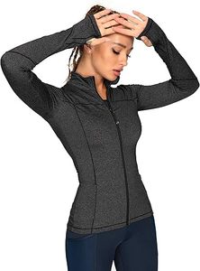 Chaqueta Deportiva Negra de Manga Larga con Media Cremallera para Mujer, Transpirable, de Spandex y Poliéster, Color Sólido, Corte Regular, con Bolsillos, para Todas las Temporadas - Product Image 3
