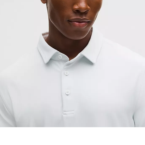 Camisas Góticas Personalizadas con Logotipo para Hombre, Tejidas en Spandex/Algodón, con Bolsillo, Antiarrugas, de Color Sólido, Manga Corta, Deportivas, para Golf, Estampadas - Product Image 4