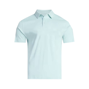 Men Custom Logo Golf Tops Men's Light <b>Blue</b> Short Sleeve <b>Polo</b> <b>Shirt</b> Cotton Casual Solid Color Breathable Regular Fit - Product Image 2