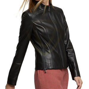 Veste en cuir pour femme, style streetwear, écologique, couleur personnalisée, design uni, veste en cuir pour femme - Product Image 1