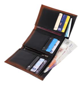 Cartera de Cuero Genuino Personalizada con Acabado Encerado, Marca Personalizada, Etiqueta Privada, Proveedor Mayorista OEM, Artículos de Cuero Pequeños de Primera Calidad - Product Image 6