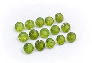 Piedra Preciosa Natural Verde Vessonite, Corte Brillante Redondo Facetado, 5*5 mm, Cristal Curativo para Joyería, Precio al por Mayor - Product Image 6