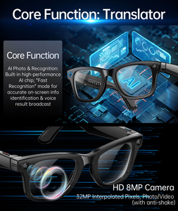 Nuevas Gafas Inteligentes W620 <span class=keywords><strong>con</strong></span> IA, Cámara <span class=keywords><strong>de</strong></span> 8MP, Video 4K, Traducción en Tiempo Real, Micrófono Dual ENC <span class=keywords><strong>con</strong></span> Reducción <span class=keywords><strong>de</strong></span> Ruido, Reconocimiento <span class=keywords><strong>de</strong></span> Fotos por IA, WiFi - Product Image 5