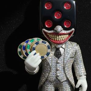 Pendentif pour homme en argent 925, design unique, motif tête de dés de casino, serti de moissanite, bijoux fins, pendentifs et breloques - Product Image 3