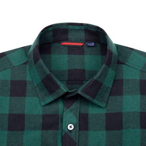 Camisa de Franela de Primera Calidad 2026, Diseño Personalizado, Camisas de Franela a Rayas para Hombre, Secado Rápido, Transpirable, Ecológica, Servicio OEM - Product Image 2