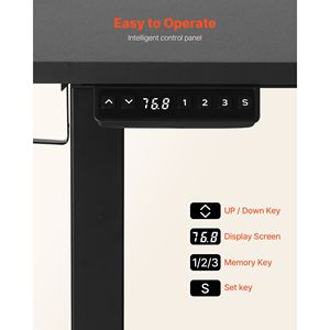 Scrivania da Gaming Angolare a L Regolabile Elettricamente con Doppi Ganci, Cassetti in Tessuto e Supporto CPU per Ufficio - Product Image 6