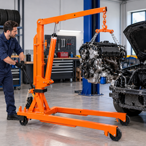 Elevador Hidráulico para Motores de Garaje, Plataforma Elevadora con Brazo Ajustable |   Grúa Móvil de Servicio Pesado para Reparación y Servicio Automotriz - Product Image 4