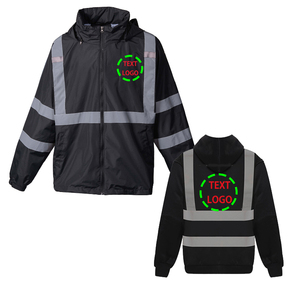 Sudadera con Capucha de Seguridad Vial para Hombre, Cálida, de Forro Polar, 100% Algodón, con Cierre, Transpirable, Reflectante y de Alta Visibilidad, con Ajuste Cómodo - Product Image 4