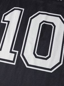 Camiseta de fútbol americano de malla negra para hombre, 240 g/m², cuello en V, estilo universitario, estilo urbano, OEM, al por mayor - Product Image 5