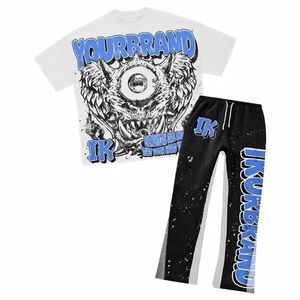 Ensemble T-shirt et short surdimensionné personnalisé pour homme – Tenue décontractée deux pièces unie pour l'été – Coupe ample et confortable – Style streetwear et sportswear - Product Image 4