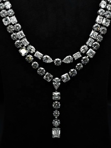 Cadena de Eslabones Cubanos de Plata de Ley 925 para Hombre, Estilo Hip Hop, con Moissanita Completa, Chapada en Oro de 10K, Certificada IGI, Lujo - Product Image 2