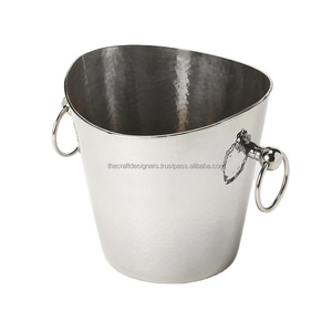 Gran oferta, Enfriador de vino para Bar, excelente mango de cubo de hielo plateado, logotipo personalizado, cerveza decorativa de acero, whisky, cóctel, botella para fiesta - Product Image 1