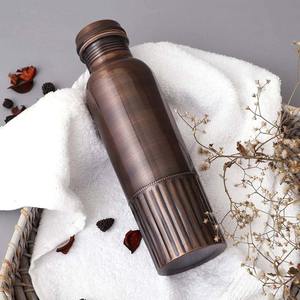 Botella de agua de cobre a prueba de fugas para uso en la oficina y el hogar, botella para beber de cobre puro con acabado antiguo. - Product Image 2