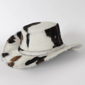 High Quality Hot Sale Cheap Price Leather Cowhide Hat Custom Logo Waterproof Unisex Casual Winter Hat - Product Image 4