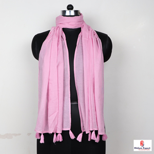 Solid Dyed <b>Scarf</b> Woven Fabric Supplier Cotton Viscose Polyester Blend for Fashion Brands Wholesale Private Label - Product Image 2