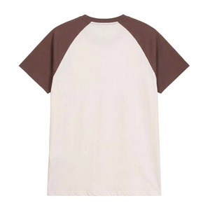 T-shirt personnalisé OEM bicolore pour homme, 100% coton, 220g, t-shirt de baseball vierge épais, vente en gros - Product Image 3