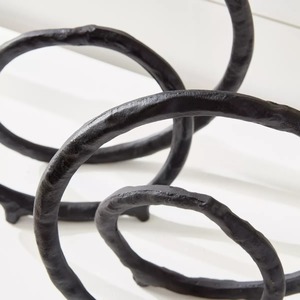Escultura Circular Hecha a Mano, Decoración de Mesa Geométrica Abstracta, Figura de Arte Minimalista para Sala de Estar - Product Image 4