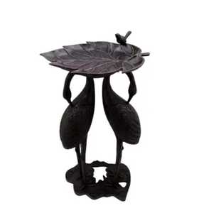 Solar Glass Cardinal Bird <b>Bath</b> Stake Red Flower Design <b>Lighted</b> Outdoor Garden Birdbath Wild Bird Feeder Landscape Yard Art - Product Image 1