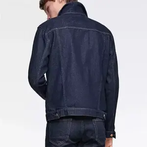 Veste en jean unisexe personnalisée OEM, style streetwear hivernal pour un look moderne et décontracté - Product Image 3
