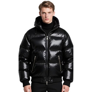 <b>Men</b>’s Winter Puffer <b>Jacket</b> Hooded – Custom Logo Bubble <b>Jacket</b>, Windproof Waterproof Insulated Coat, OEM Wholesale Supplier - Product Image 2