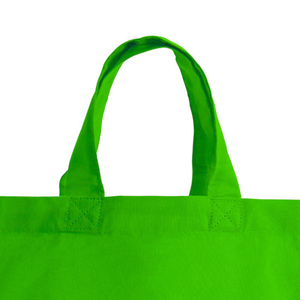Custom Printed Logo Cotton Shopping Tote <b>Bag</b> Hand Carry Solid Green Color Short Handle For Groceries Shopping On Sale - Product Image 4
