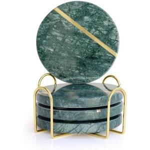 Juego de Posavasos Redondos de Mármol con Cuerda Natural, Tapetes Antideslizantes Modernos para Decoración de Mesa - Product Image 6