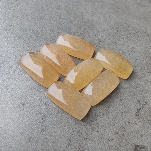 Cabochon de Calcite Naturelle, Coupe Rectangulaire Grande, Orange, Grade AAA, Calibré, Dos Plat, Pierre Précieuse Certifiée, Diverses Tailles - Product Image 3