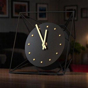 Premium Quality Black Metal <b>Table</b> <b>Clock</b> Stylish Modern Desk Timepiece Elegant Home Office Decor And Bedroom Side <b>Table</b> Accent - Product Image 5