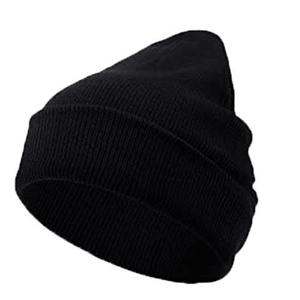 Custom Logo Printed 100% Acrylic <b>Flat</b> Knitted Solid Color Adjustable Beanie Winter <b>Hats</b> for Unisex Adults - Product Image 5
