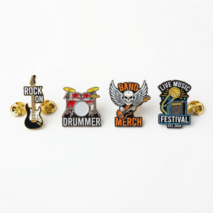 Pins de Solapa Personalizados con Diseños de Notas Musicales para Bandas, Eventos de Conciertos y Colecciones Minoristas - Product Image 4