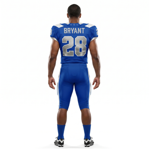 Maillot de football américain personnalisé en polyester robuste, maille filet, bleu roi, avec nom du joueur et nom de l'équipe, pour adultes et jeunes, tenue d'équipe OEM - Product Image 2