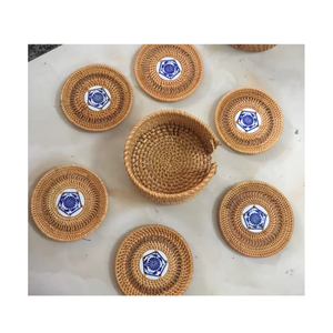 Vietnam Handmade Natural Rattan Charger Plate Round Wicker Decorative Tray Dining <b>Table</b> Styling Wholesale - Product Image 4